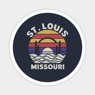 St Louis Missouri Vintage Sunset Magnet